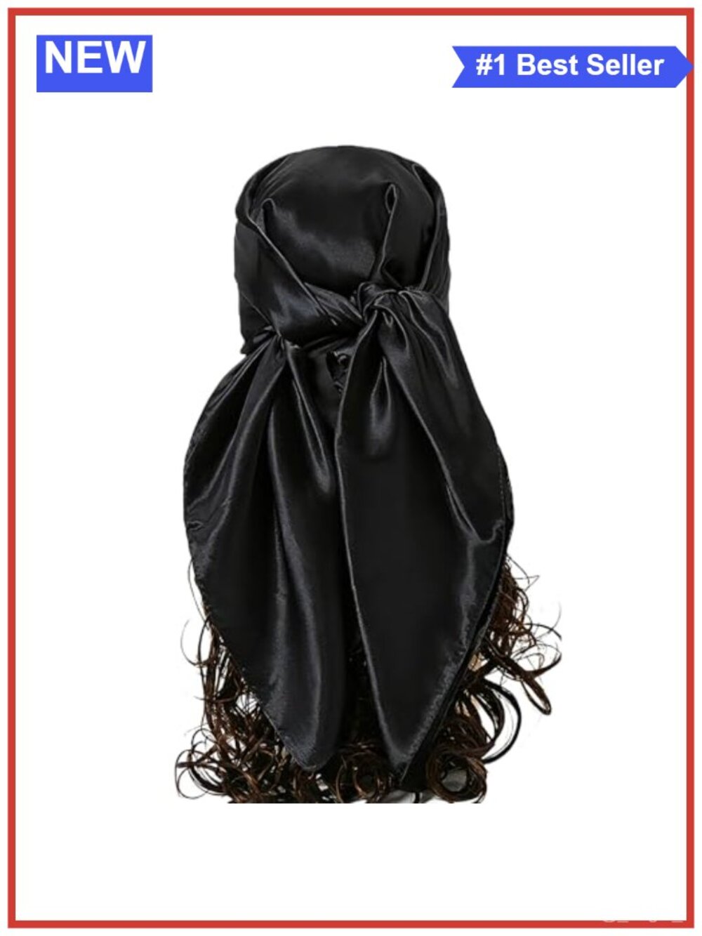35" Satin-Like Polyester Head Scarf Large Square Bandana Hair Wrap